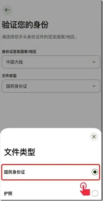 驗證你的身份 國民身份證